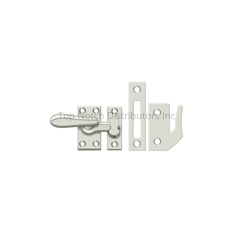 Verrou de fenêtre Deltana CF66U14, fermeture à battant, moyen en nickel poli, Nickel poli, H 2 po x l 1,9 po x P 2 po