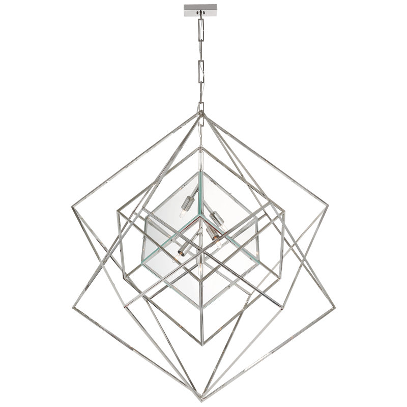 Kelly Wearstler Cubist Large Chandelier, Polished Nickel