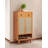 Japanese-style wicker and solid wood shoe cabinet-2107352683