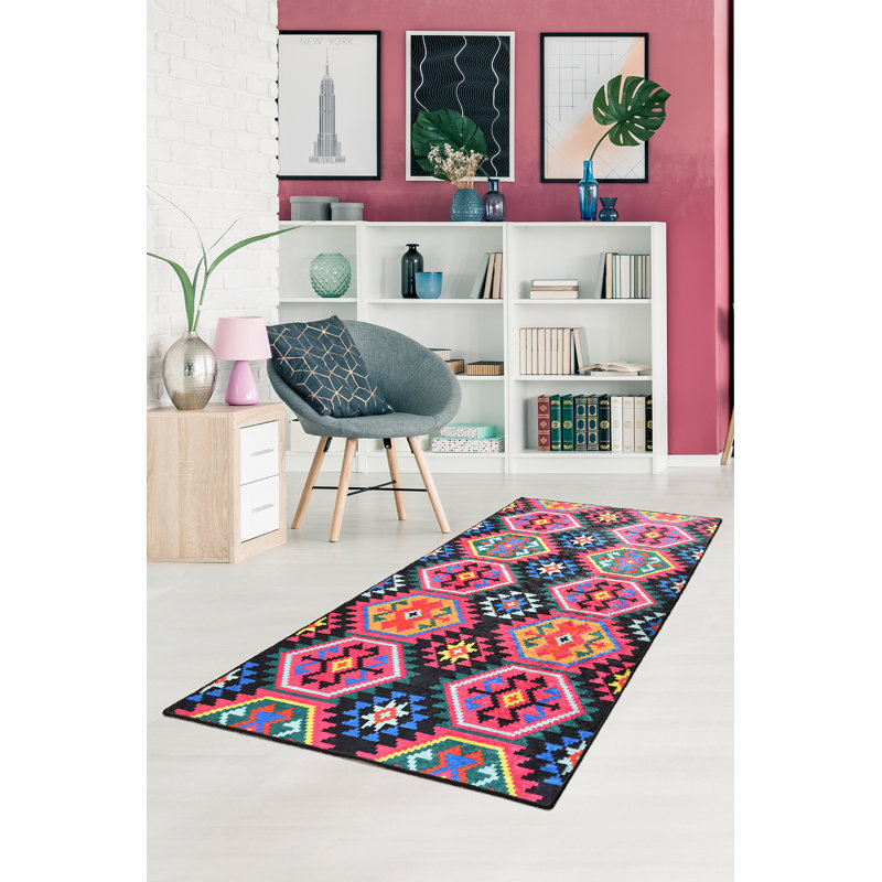 Southwestern Shag Area Rug, Rectangle 140 x 188cm