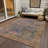 Machine Washable Indoor/Outdoor Xhevrie Navy Rug-1340848199