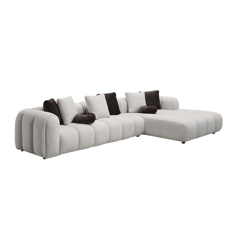 Canapé modulaire en lin Manilla avec 8 coussins