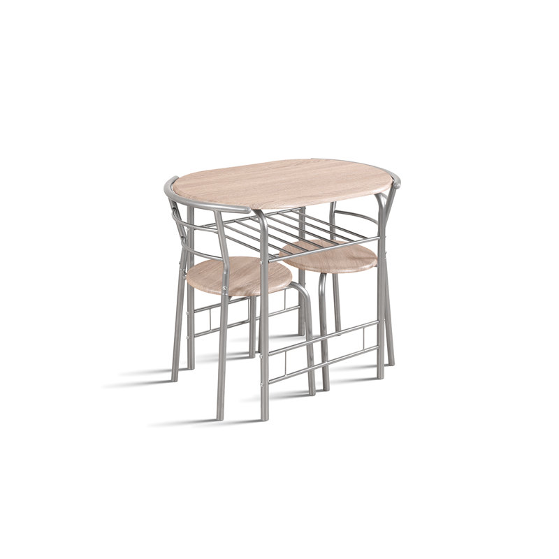 Tabarez 2 - Person Dining Set, Silver