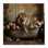 "Lion dans une baignoire remplie de fleurs" par Lazar Studio - impression sur toile tendue