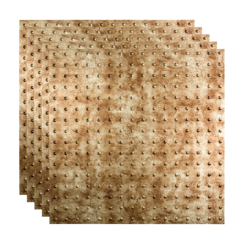 Panneau de plafond décoratif en vinyle 2 pi x 2 pi FASÄDE Minidome, Bronze Bermudes
