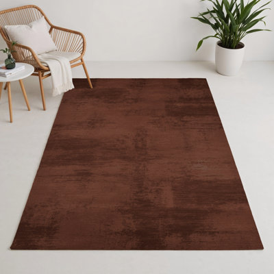 Tapis brun abstrait intérieur et extérieur