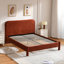 Lit plateforme tapissier avec coins arrondis doux, rouge rouille, très grand-1297884055-1297884058