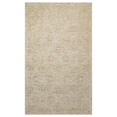Tapis en polyester découpé Mulay Floral Farmhouse