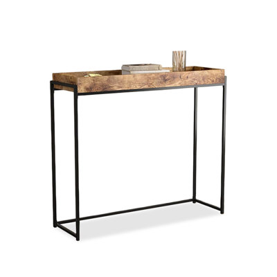 Picture color Solid + Manufactured Wood Rectangular Console Table
