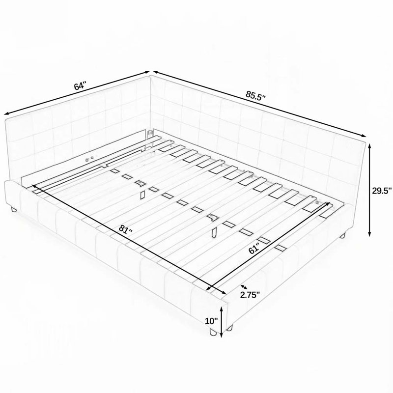 Velvet Upholstery Daybed,Sofa Bed Frame, Pink