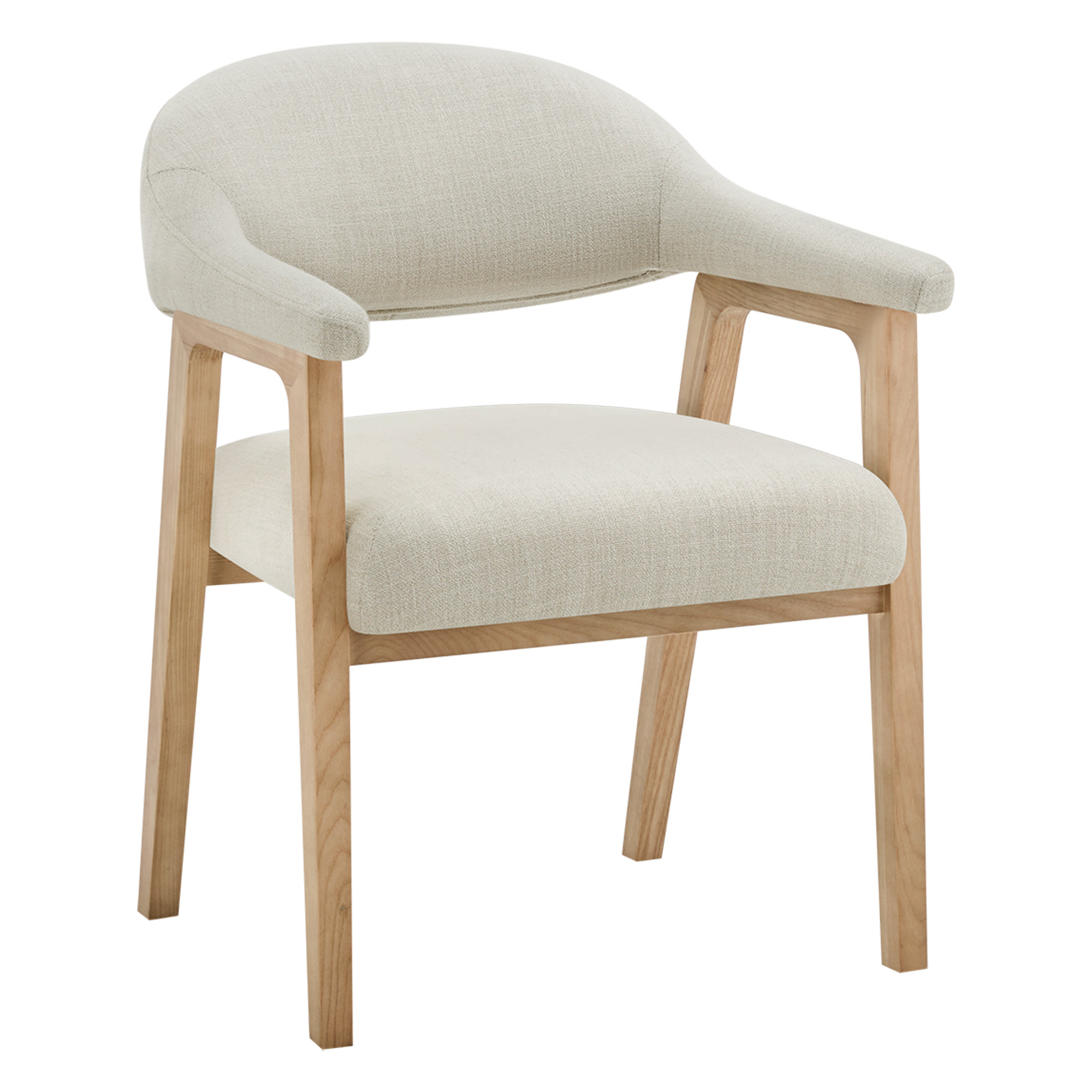 Rosswell Upholstered Dining Chair, Effie Linen Performance Linen