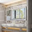 Miroir de salle de bain mural avec cadre DEL-92000432-92000437