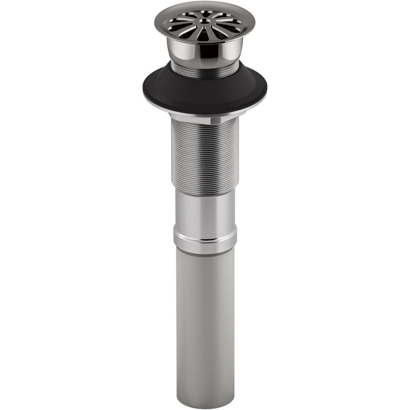 Grid Bathroom Sink Drain, Vibrant Titanium, No