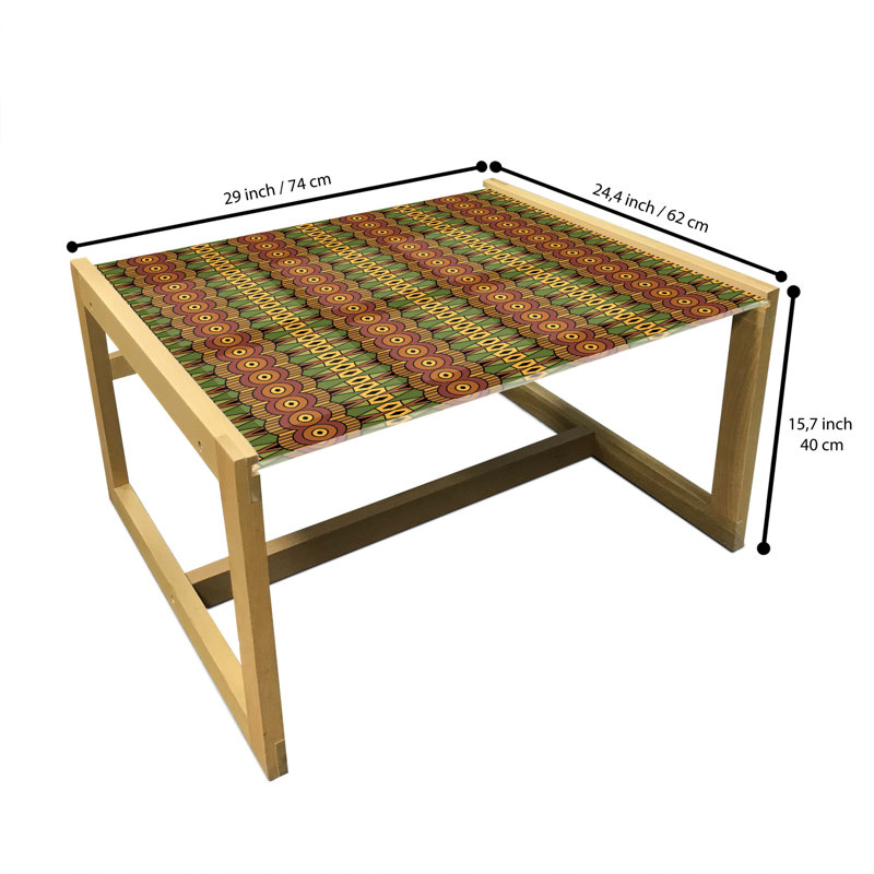 Isaam Sled Coffee Table, 62cm H x 74cm W x 40cm D
