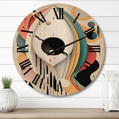 Horloge murale en bois surdimensionnée moderne