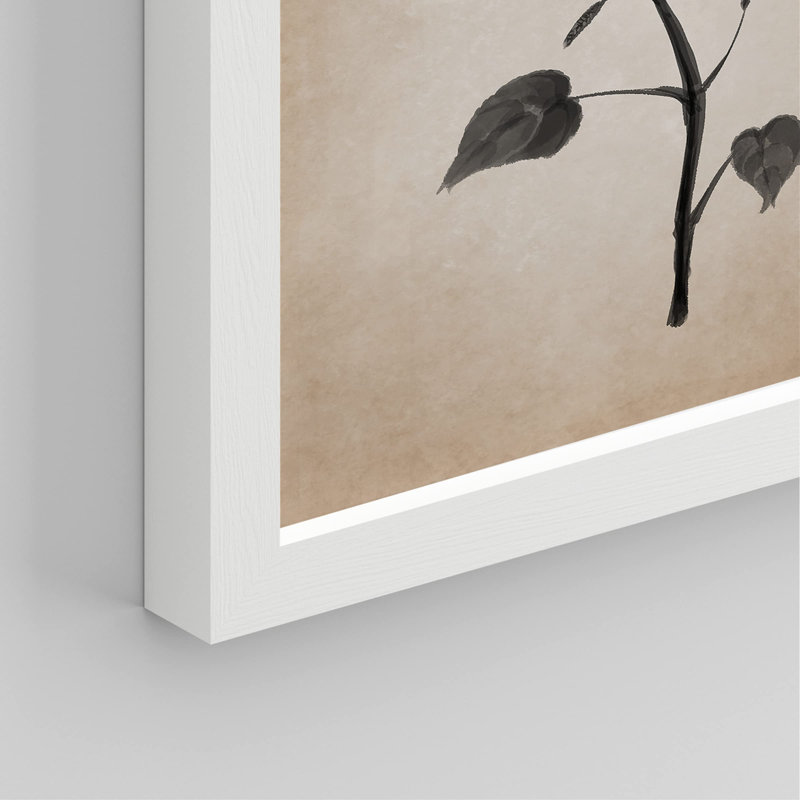 «Duotone Vintage Antique Forest Wildflower», impression sur papier 4 pièces, Blanc, H 10 po x l 8 po