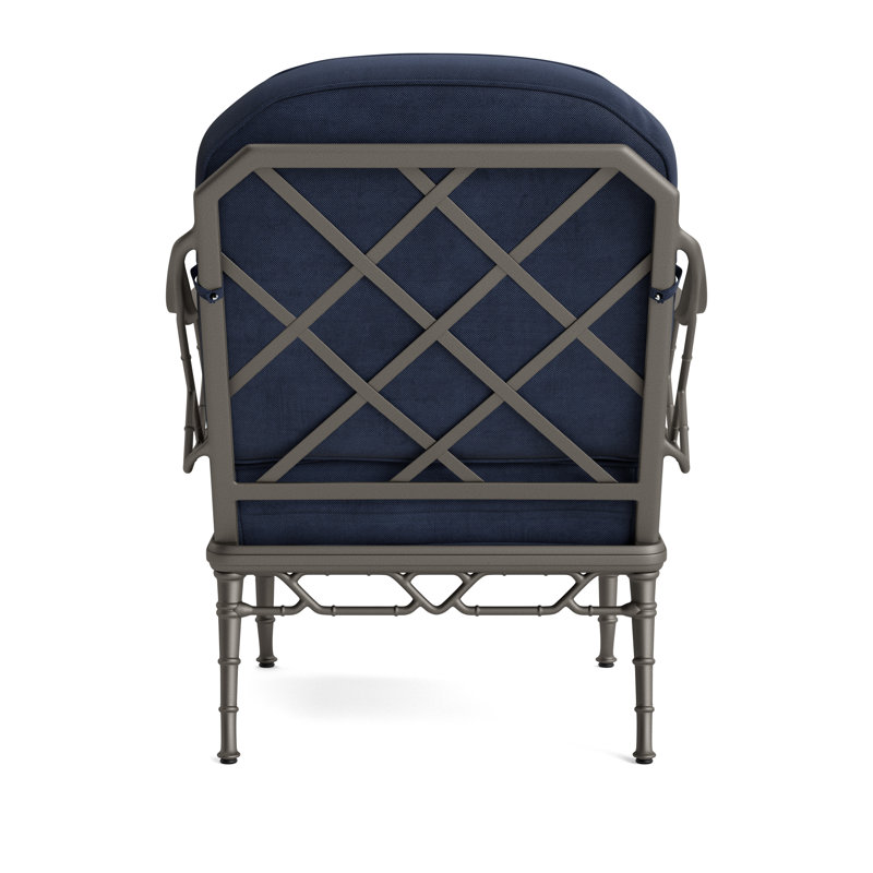 Calcutta Outdoor Lounge Chair, Mica, Fusion Neptune