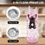 20 oz Gobelet français à double paroi isolé sous vide en acier inoxydable avec couvercle et paille, bouledogue français rose