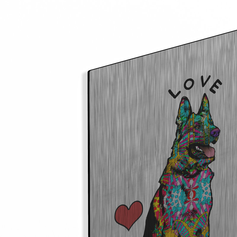 Art mural en métal «Love Shepherd» par Dean Russo, Red Barrel Studio®, H 24 po x l 16 po