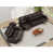 Simili cuir brun foncé est en rupture de stock