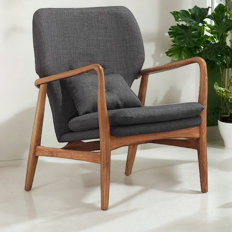 Fauteuil Abobaker, Tissu gris foncé