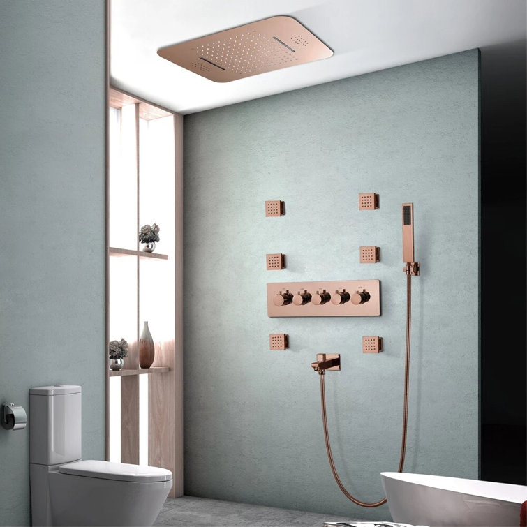 Modena Phone Controlled Thermostatic Shower System with LED Display