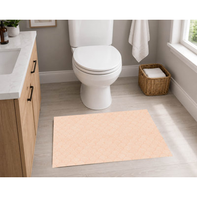 Tapis de toilette rectangulaire antidérapant et absorbant à bosses roulantes