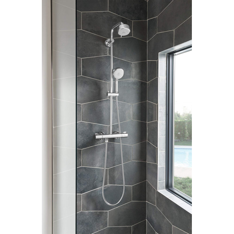 Pomme de douche à jet pulvérisé (chrome), Chrome chrome, 1.6 GPM