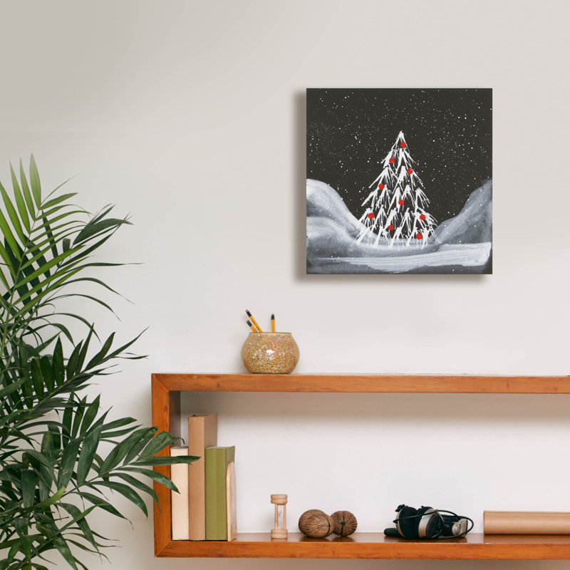 «Winter White 1» par Chris Paschke, art mural sur toile, H 12 po x l 12 po x P 0,75 po