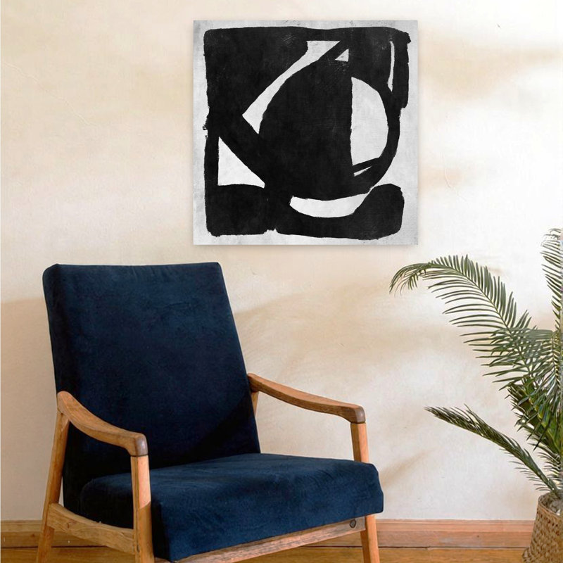 Art contemporain abstrait géométrique contemporain, H 24 po x l 24 po