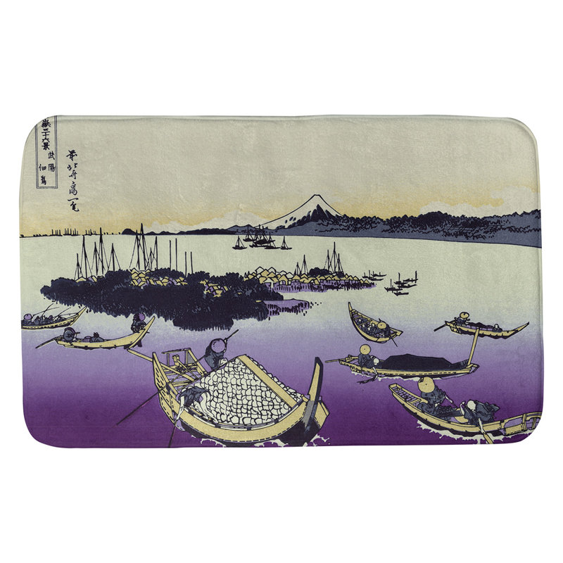 Tapis pour salle de bain Clair Tsukuda, l 21 po x L 34 po, Mauve