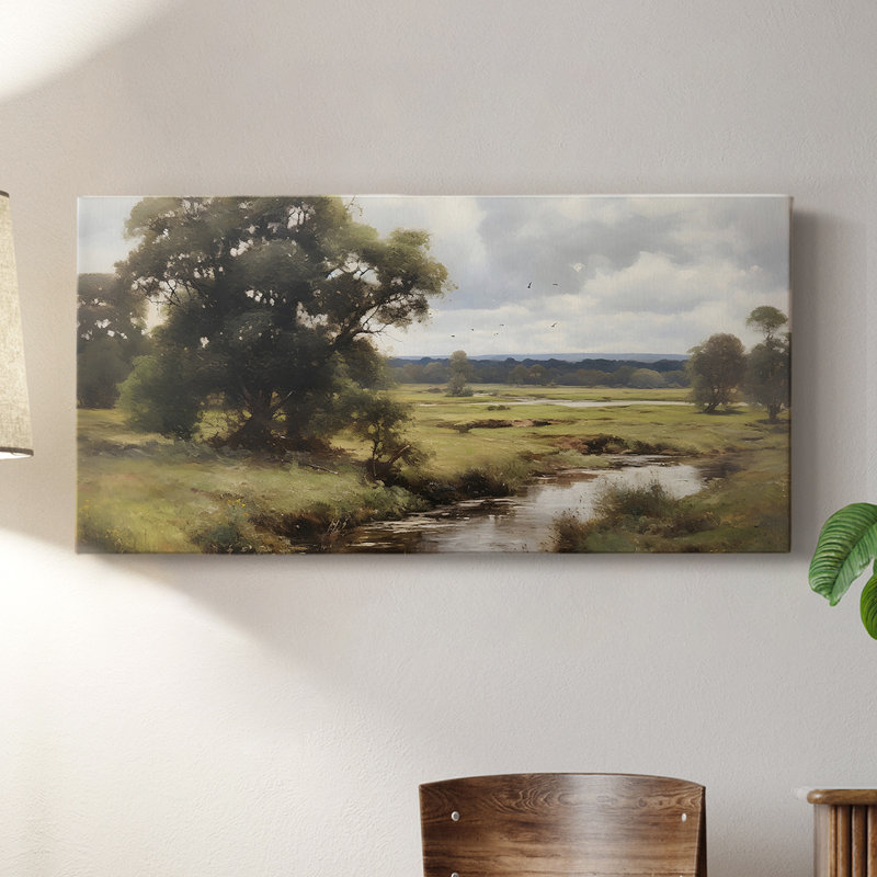 Série paysage -MXVI- Toile tendue avec châssis - Prêt à accrocher, H 16 po x l 32 po