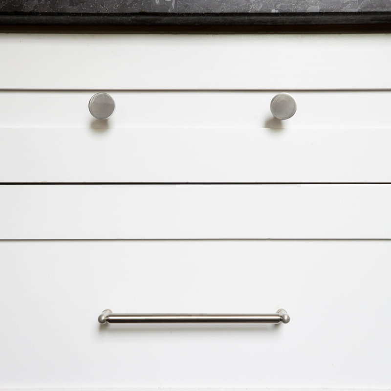 Knurled Bar / Handle Pull, 4", Satin Nickel