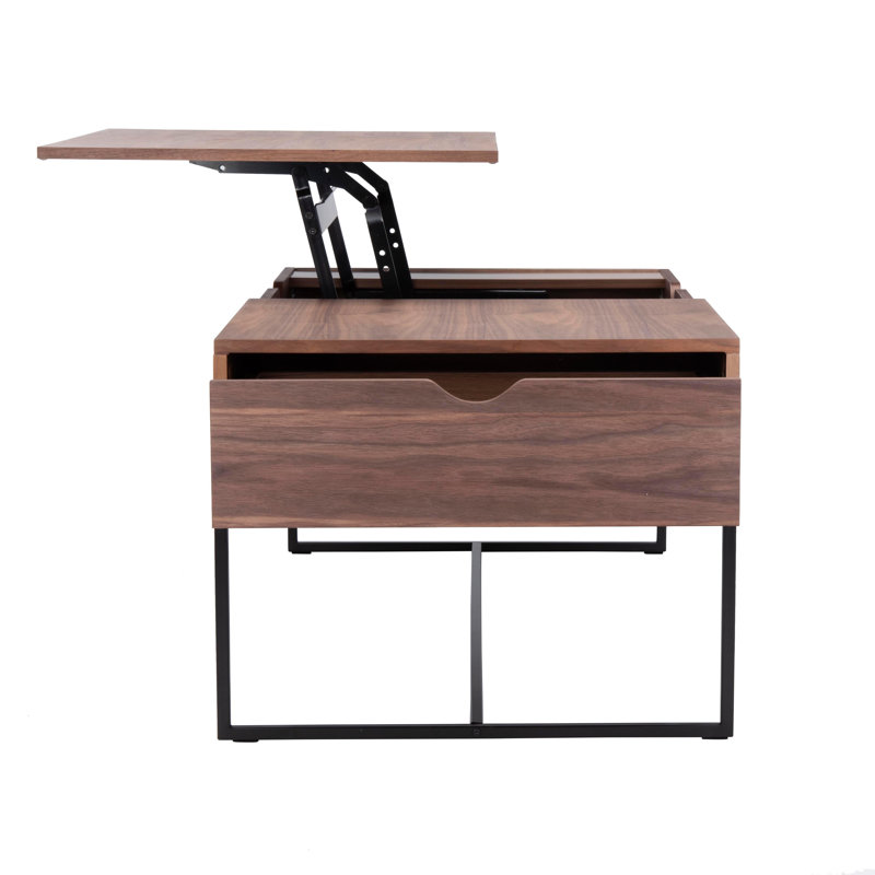 Table basse à plateau relevable avec rangement