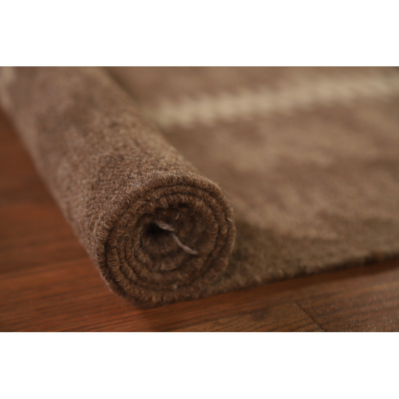 Brown Kilim Handmade Area Rug 5x6