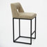 26" Upholstered Counter Barstool With Low Back And Metal Frame Modern Kitchen Island Seating