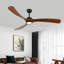 Ventilateur de plafond en bois 72 pouces avec lumière, ventilateur de plafond à profil bas avec télécommande, moteur CC réversible silencieux avec minuterie