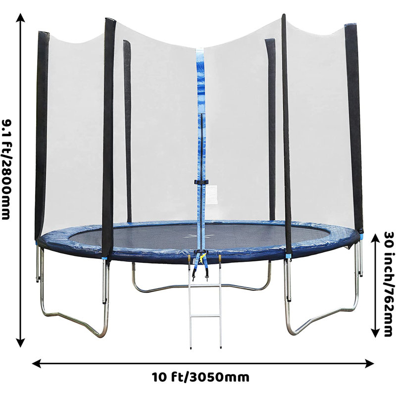 Trampoline de jardin rond de 10 pi avec enceinte de sécurité Joyin