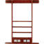 Deluxe 6 Pool Cue Wall Rack with Score Counter-6335452