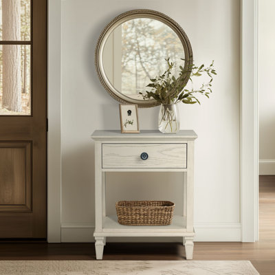 VIctoria One-Drawer Wood Bedside Table with Shelf by Canora Grey