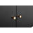Black Metal Double-Door Printer Cabinet - 360° Lockable Casters-1894149466-1894149464