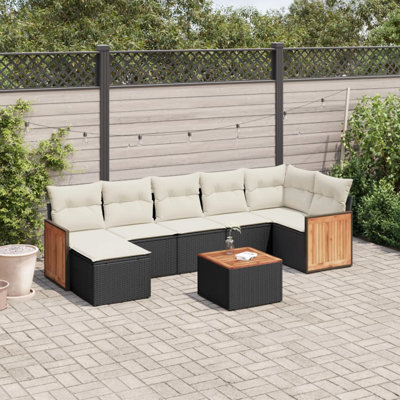Vidaxl Garden Sofa Set  PE Rattan Large Modular Garden Sofa Set