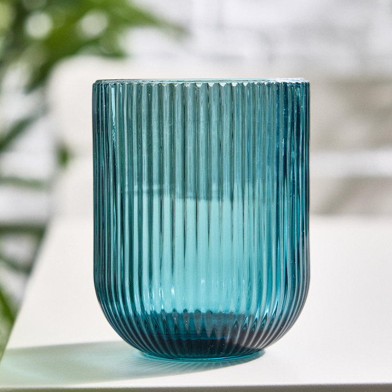 Chanyia Drinking Glass Set, Blue, 9.50" H