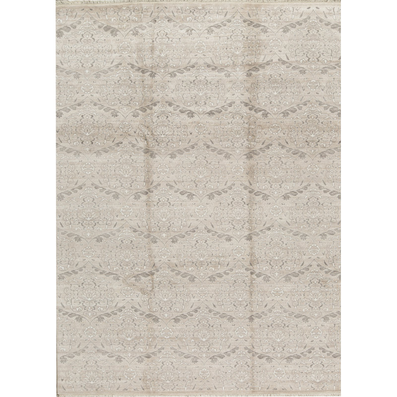 Tapis beige / gris à motif floral Luxa