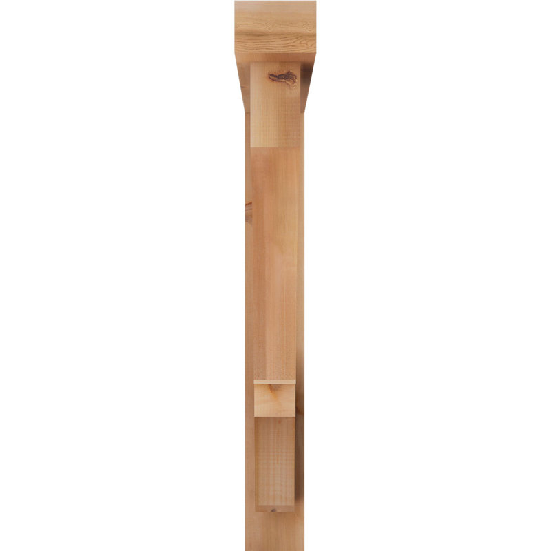 Support de bloc Balboa avec entretoise décalée, 44 x 44, Cèdre rouge occidental de l 5 1/2 po (lisse)