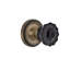 Rope Rosette with Crystal Black Door Knob-1147566154-1147566153