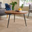 Finzel Solid Mango Wood Industrial Round Coffee Table with Metal Legs-1714498174