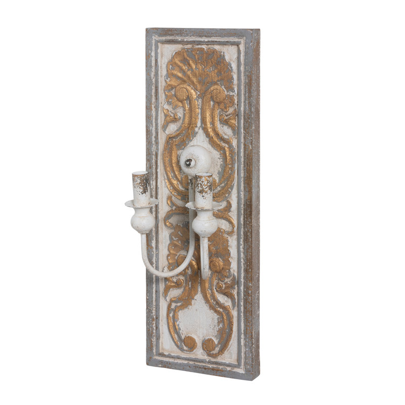 Yvonne Solid Wood 2 - Light Flush Mounted Sconce