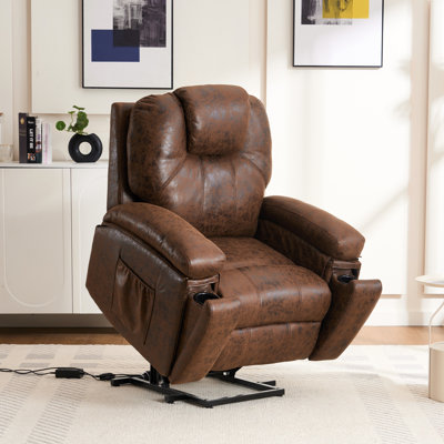 Fauteuil inclinable Power Lift avec massage pour personnes âgées, fauteuils inclinables larges, mécanisme d'inclinaison robuste et sécuritaire