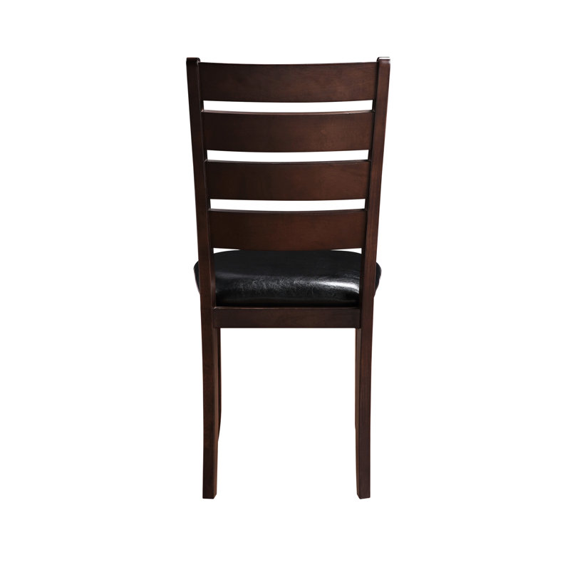 Ensemble de 2 chaises d'appoint en cuir synthétique et finition cerisier Urbana